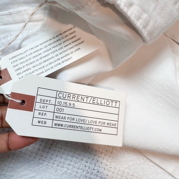 NWT Current Elliott Stiletto Sugar Knee Destroy Raw Hem Jeans - Picture 10 of 10